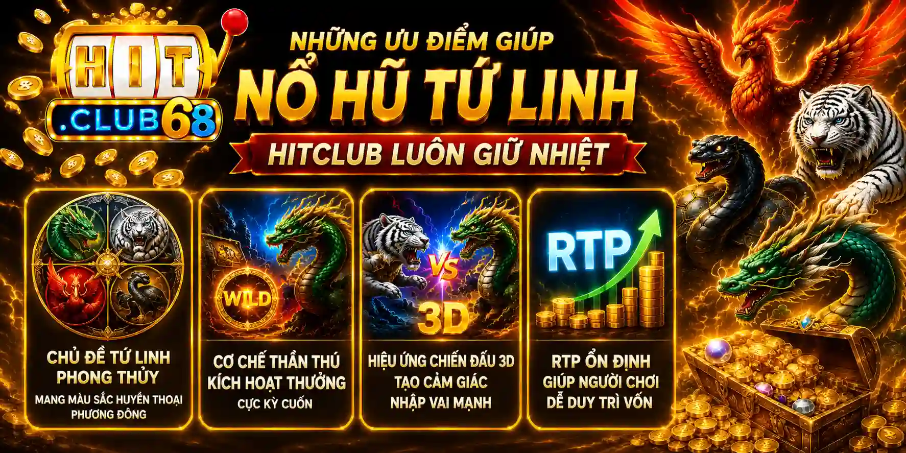 Những ưu điểm giúp nổ hũ tứ linh Hitclub luôn giữ nhiệt